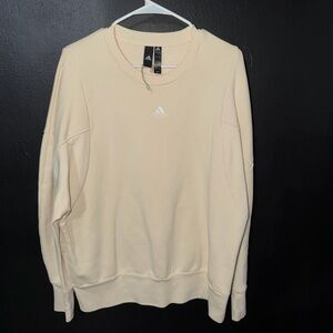 Adidas Men's Cream Crewneck Sweater